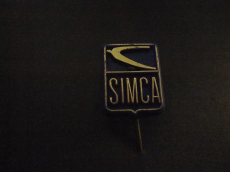 Simca Frans automerk logo blauw-goudkleurig